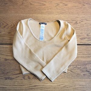 Zara cropped 3/4 shirt